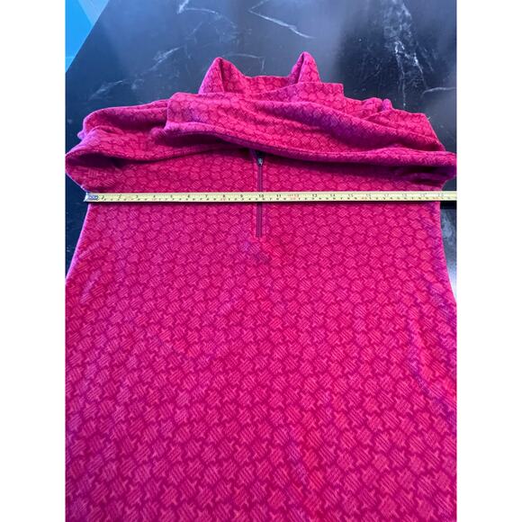 Columbia ladies fleece 1/4 zip pink geometric baselayer large - Picture 11 of 14